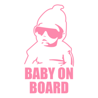 Badass Baby On Board Decal (Pink)